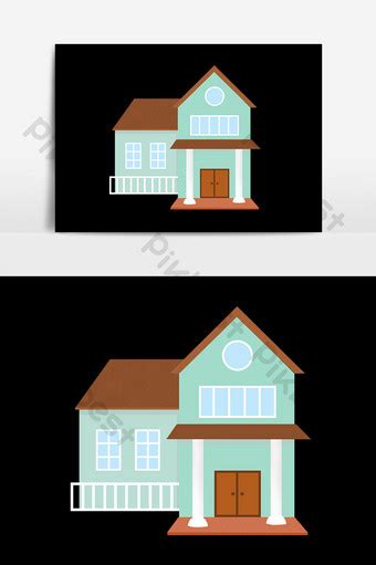 Villa Cartoon Drawing Architectural Illustration Illustration | PSD ...