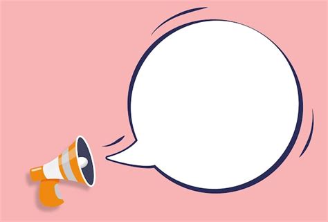 Premium Vector Megaphone With Speech Bubble In Comic And 3d