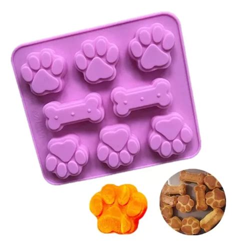 Molde De Silicon Huella Y Hueso De Perro Galletas Mercadolibre