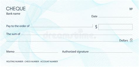 Check Cheque Chequebook Template Guilloche Pattern With Watermark