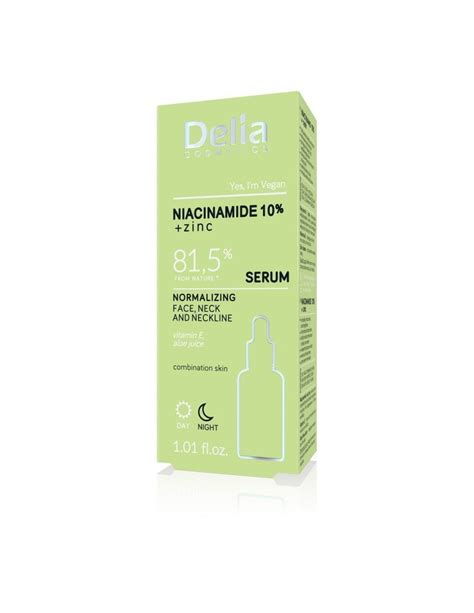 Delia Cosmetics Niacinamide Zinc Serum Normalizuj Ce Do Twarzy Szyi