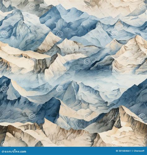 Seamless Top View Of Mountain Ranges Stock Illustration Illustration