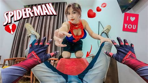 Spider Man Can T Get Rid Of The Neighbor Girl In Love Funny Parkour