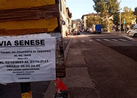 Asfaltatura Al Galluzzo Da Oggi Al Ottobre Nove Da Firenze