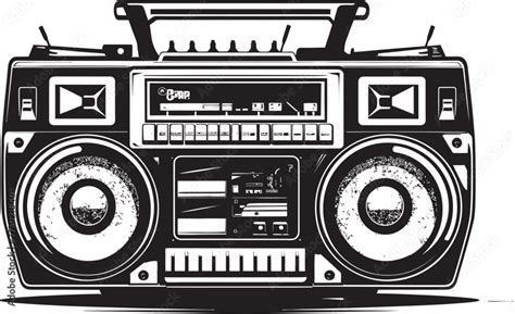 Sonic Streets Boombox Vector Graphics Urban Anthem Hip Hop Style Emblem