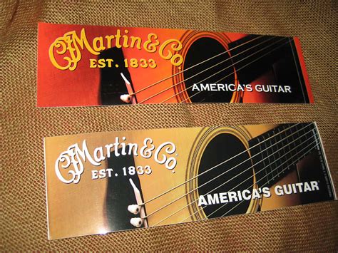 Martin Guitar 2 Logo Stickers Large and Colorful from '90's | Reverb