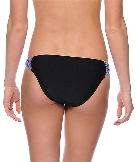 Damsel Black Macrame Tab Side Bikini Bottom Zumiez