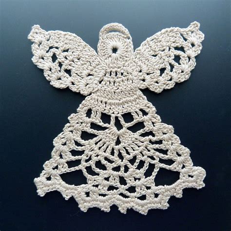 Crocheted Doily Angel In Lace Christmas Crochet Angel Pattern Crochet Doily Patterns