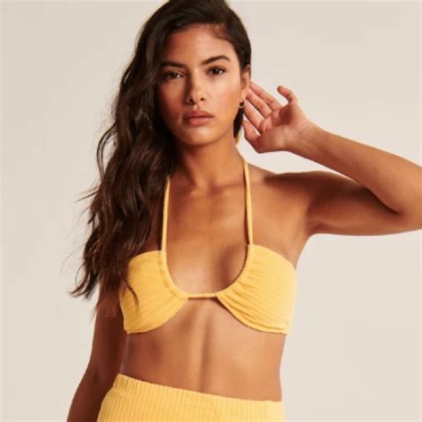 Abercrombie And Fitch Swim Nwt Abercrombie Terry Upside Down Halter Triangle Bikini Top Poshmark