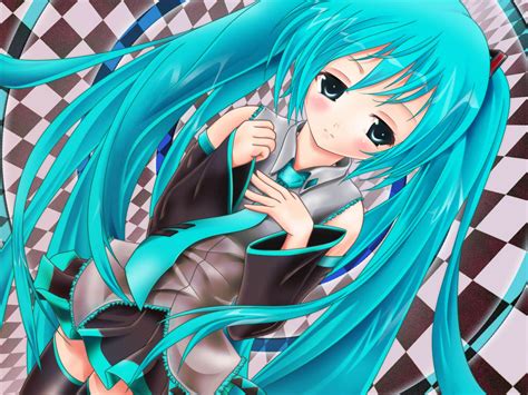 Safebooru Aqua Eyes Aqua Hair Blush Detached Sleeves Hatsune Miku