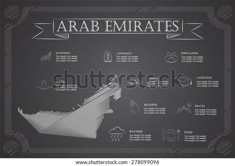 United Arab Emirates Infographics Statistical Data เวกเตอร์สต็อก ปลอด