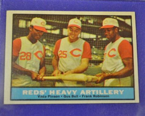 Topps Frank Robinson Vada Pinson Gus Bell Heavy Artillery