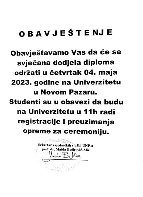 Dodela Diplome Univerzitet U Novom Pazaru