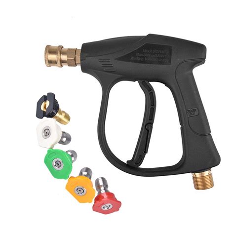 SNNROO Short Wand High Pressure Washer Handle Gun 4000 PSI Max 5