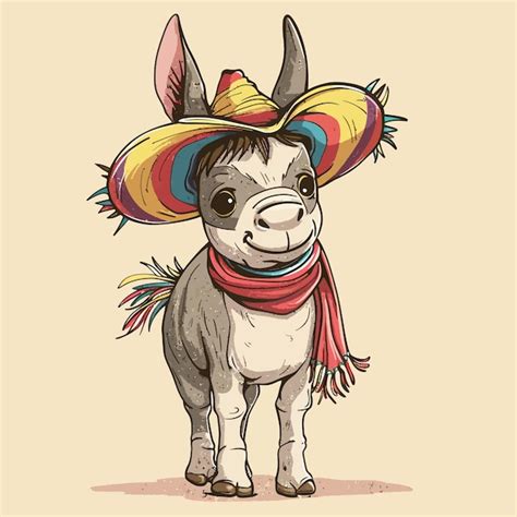 Vector De Burro Bonito Vetor Premium Gerado Ia