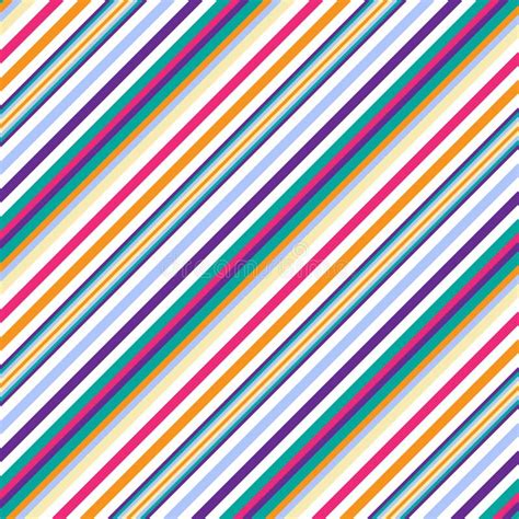 Rainbow Stripe Seamless Pattern Background In Diagonal Style Stock Vector Illustration Of Bias