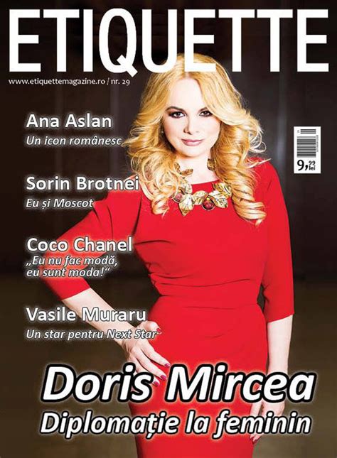 Revista Etiquette Magazine Poza Coperta Doris Mircea Martie