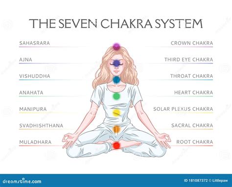 Female form with 7 energy centres / chakras line drawing - craibas.al ...