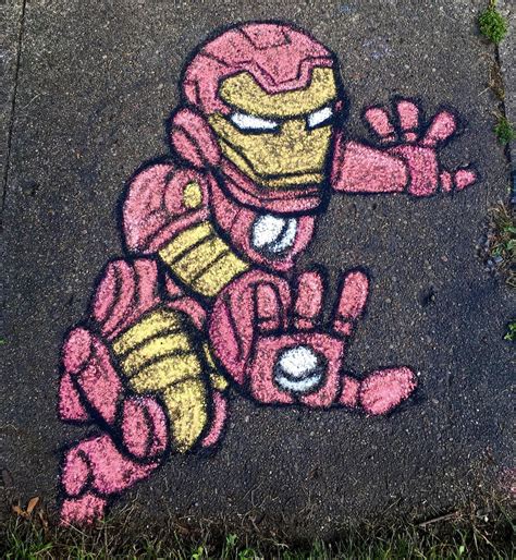 Sequin Sidewalk Chalk Art