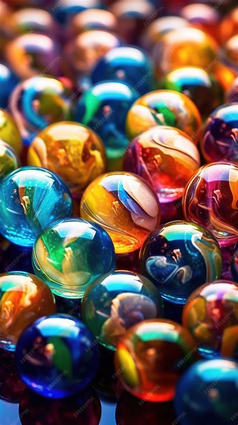 Premium Ai Image Illustration Of Glass Marbles Background Ai Generated