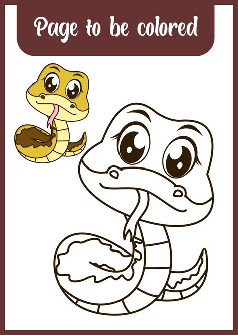 coloring book for kids. snake 8759647 Vector Art at Vecteezy