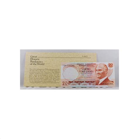 Great Historic Banknotes Of The World 1970 Turkey 20 Lirasi