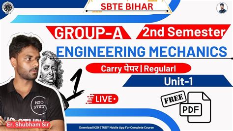 Engineering Mechanics Unit Bihar Polytechnic Nd Semester Engineering