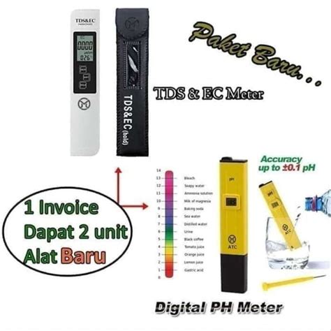 Promo Paket Hemat PH Meter TDS EC Meter Alat Ukur Air Hidroponik