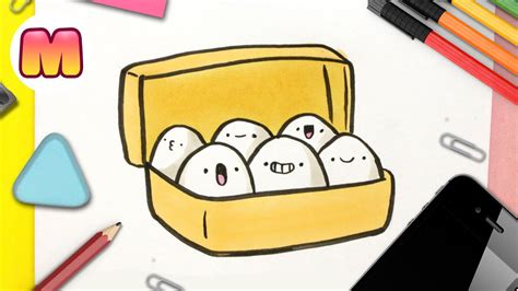 Como Dibujar Un Carton De Huevos Kawaii Dibujos Kawaii Faciles