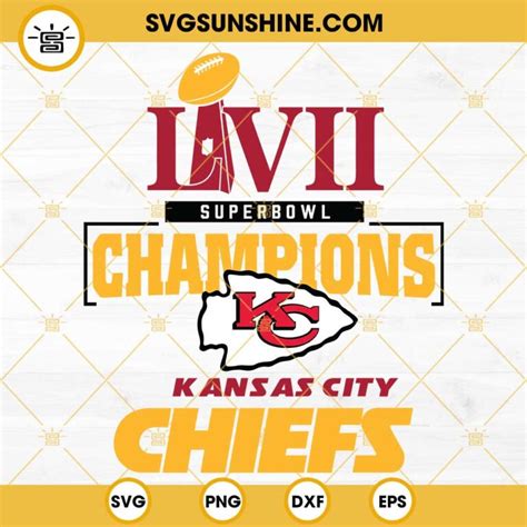 Chiefs Super Bowl Lvii 2023 Champions Svg Chiefs Svg Football Svg