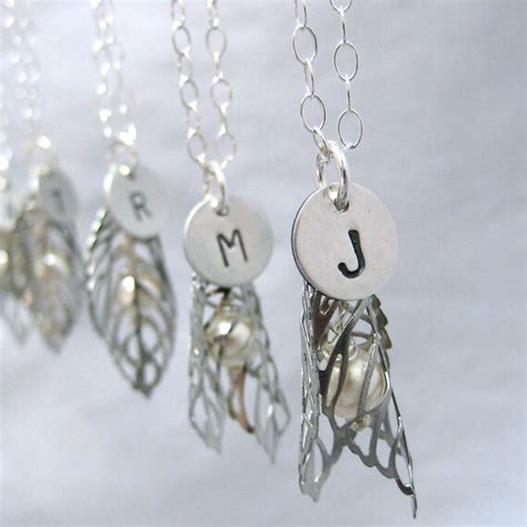 Items Similar To 6 Personalized Bridesmaids Necklaces For Your Wedding