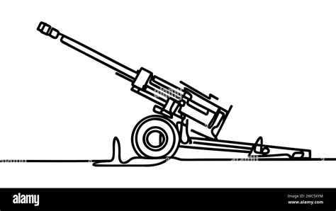 Artillery Gun For Mounted Shooting At Covered Targets And Defensive