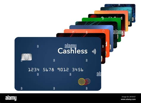 A Credit Card That Is Labeled Cashless In A 3 D Illustration About