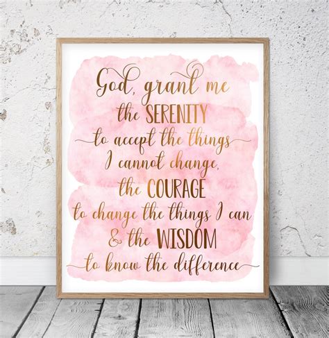 God Grant Me The Serenity Bible Verse Printable Wall Art Etsy