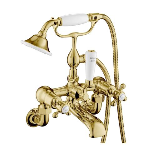 JTP Grosvenor Cross Wall Mounted Bath Shower Mixer With Kit Sanctuary