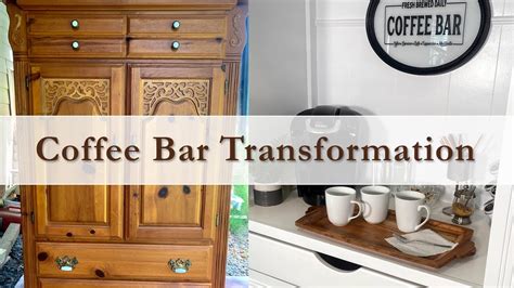 Coffee Bar A Transformation From An Entertainment Center Youtube