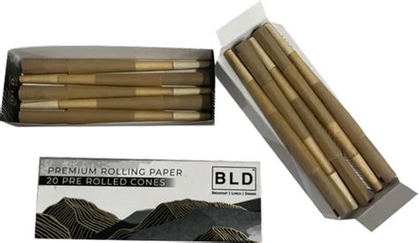 Pack Slide Out Pre Rolled Cones Unbleached Brown For Rolling Papers