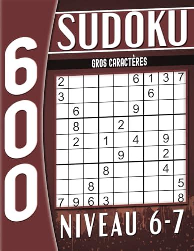 Sudoku Niveau Gros Caract Res Avec Solutions Cahier D