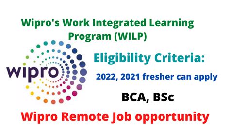 Wipro Pan India Work Integrated Learning Program Wilp Check The Free