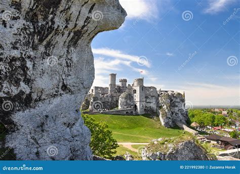 Castle From Th Century In Bobolice Poland Stock Photo Cartoondealer