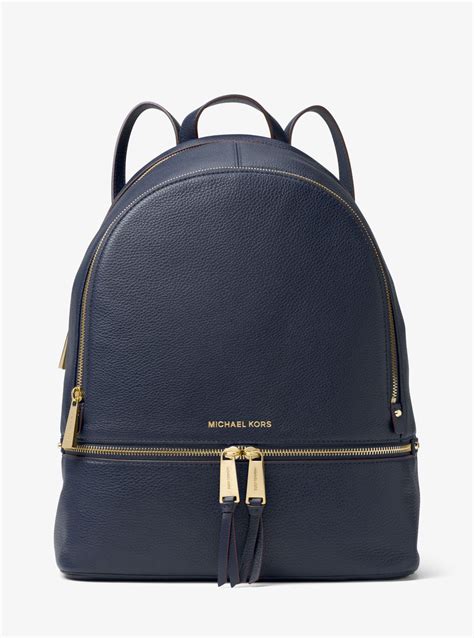 Michael Kors Leather Backpack For Women In Navy Blue Lyst