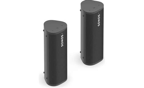 Sonos Roam Pack Black Two Wireless Portable Speakers With Built In