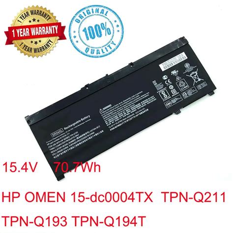 Bater A Sr Xl Sr Para Ordenador Port Til Original Nueva Para Hp Omen