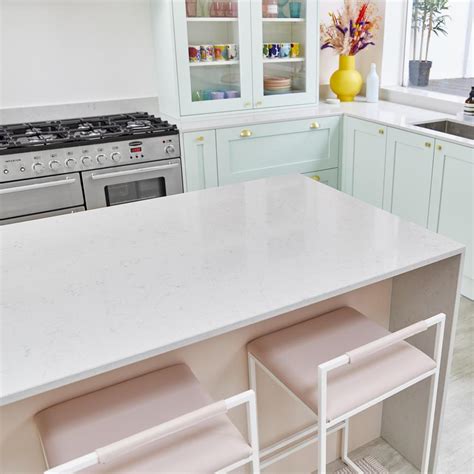 Bespoke Silestone White Marble Quartz Worktop Howdens