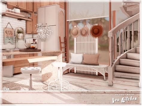 Moniamay S Leo Kitchen Cc Only Tsr Apartment Wallpaper Rustic