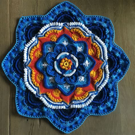 Mandala Madness Cal 6 Granny Square Crochet Pattern Crochet Mandala