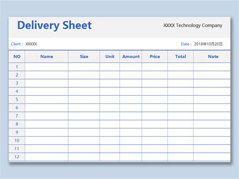 Delivery Schedule Template Excel