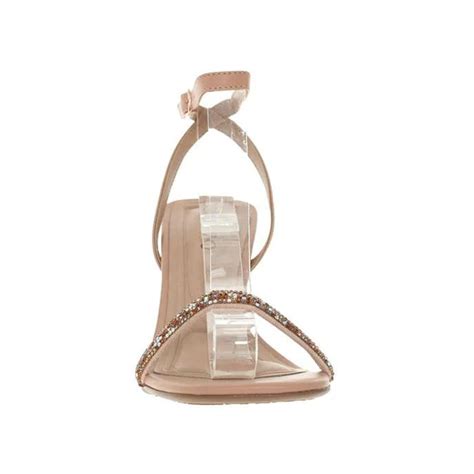Sandália Beira Rio Salto Fino Strass Feminina Nude Sapattu Mania