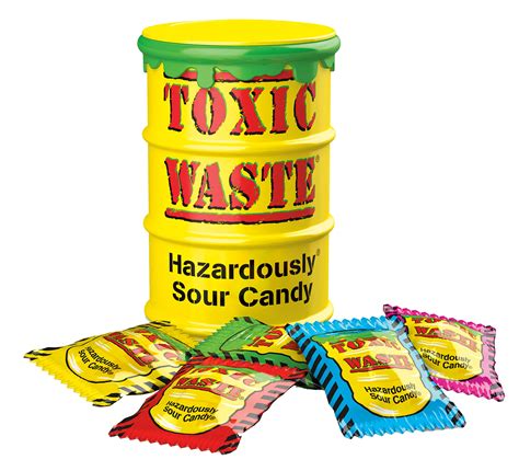 Toxic Waste Ultra Sour Candy Original Yellow Drum 17 Oz Assorted