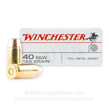 40 S W Ammo For Sale 165 Gr FMJ FN Winchester USA 40 Cal Ammunition